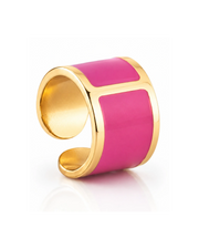'Geranium' enamel ring