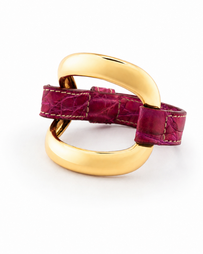 Pulsera de aligátor «Geranio»