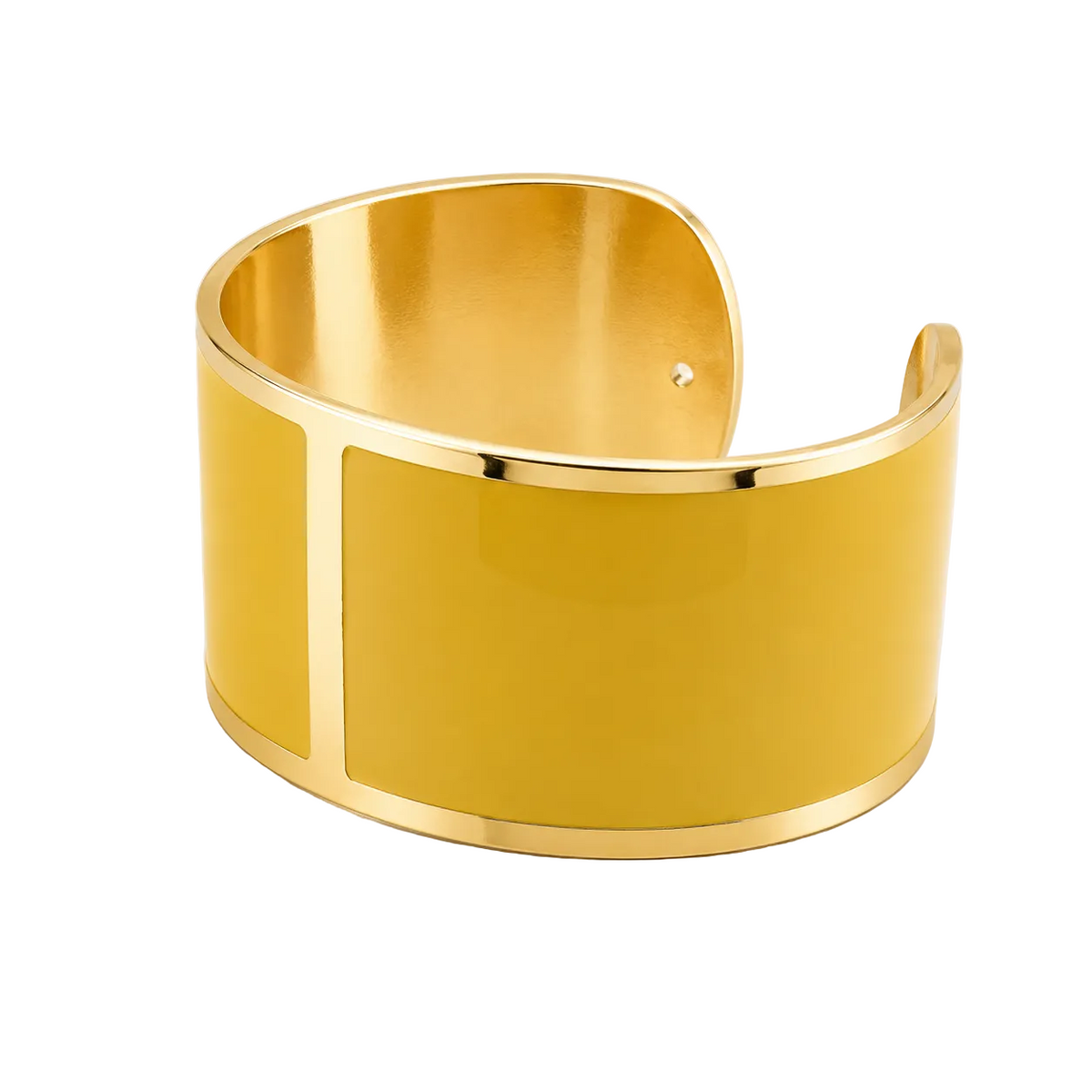 Saffron Yellow Enamel Bracelet, 30 mm