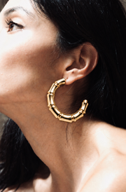 Pendientes de bambú redondos talla M
