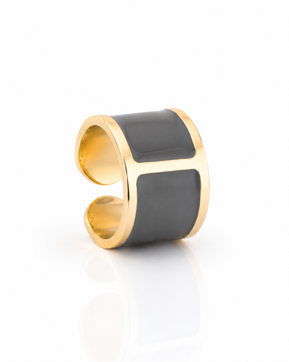 Anillo de esmalte "Gris Piedra"