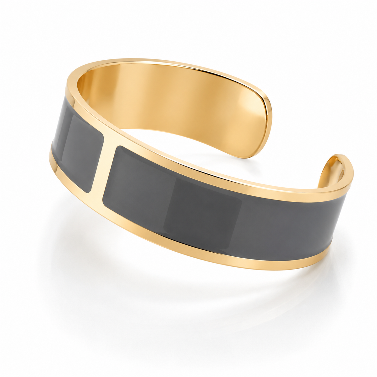 Pulsera Esmalte M 15 mm 'Gris Piedra'
