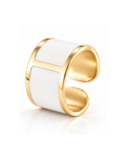 Anillo esmalte 'Leche'