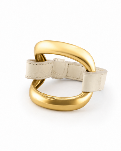 Pulsera de cocodrilo "Latte"