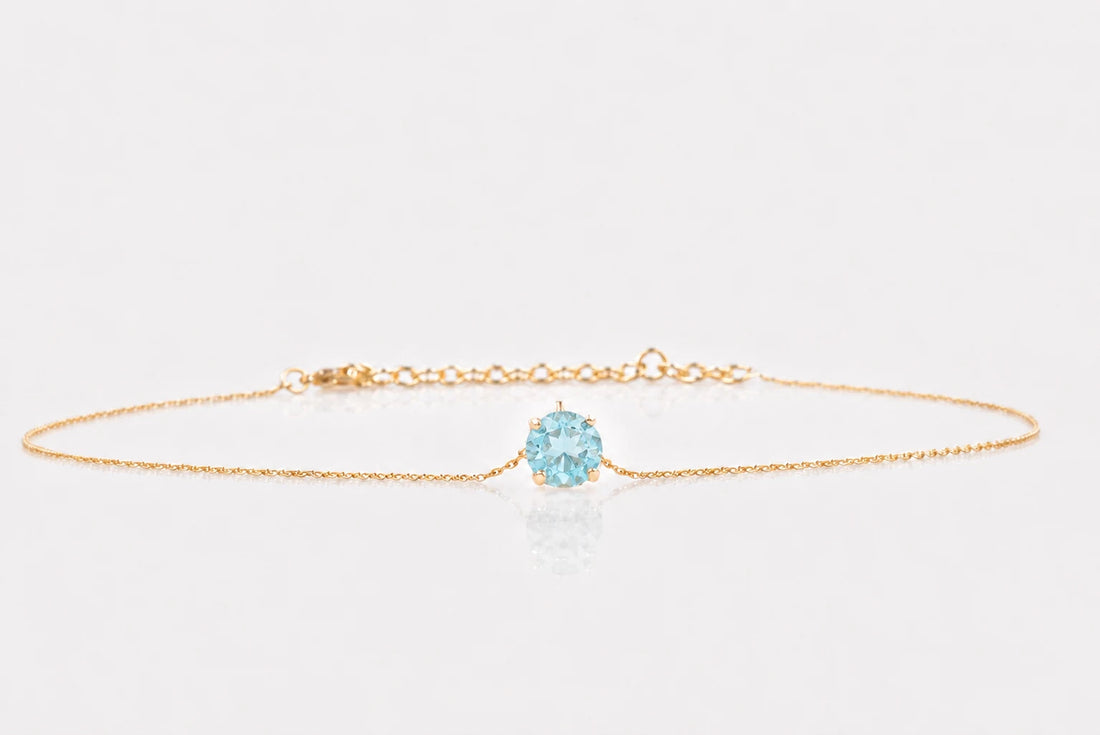 La Pietra dell’Anima di Marzo  Choker Acquamarina 2,42 ct Diametro 8 mm