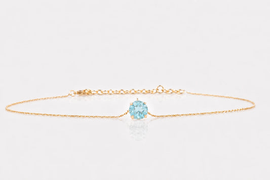 March Soulstone Aquamarine Choker 2.42 ct Diameter 8 mm