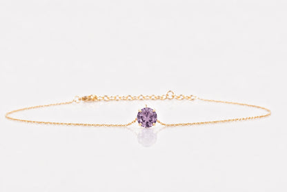 The Soul Stone of February Amethyst Choker 1.78 ct Diameter 8 mm