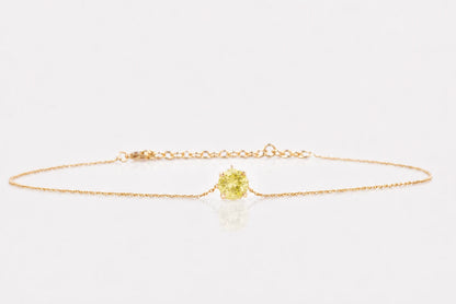 La Piedra del Alma de Noviembre Gargantilla Citrino Limón 1,85 ct Diámetro 8 mm