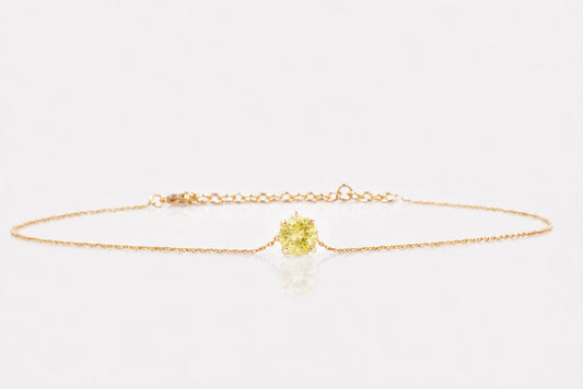 November Soulstone Choker Lemon Citrine 1.85 ct Diameter 8 mm