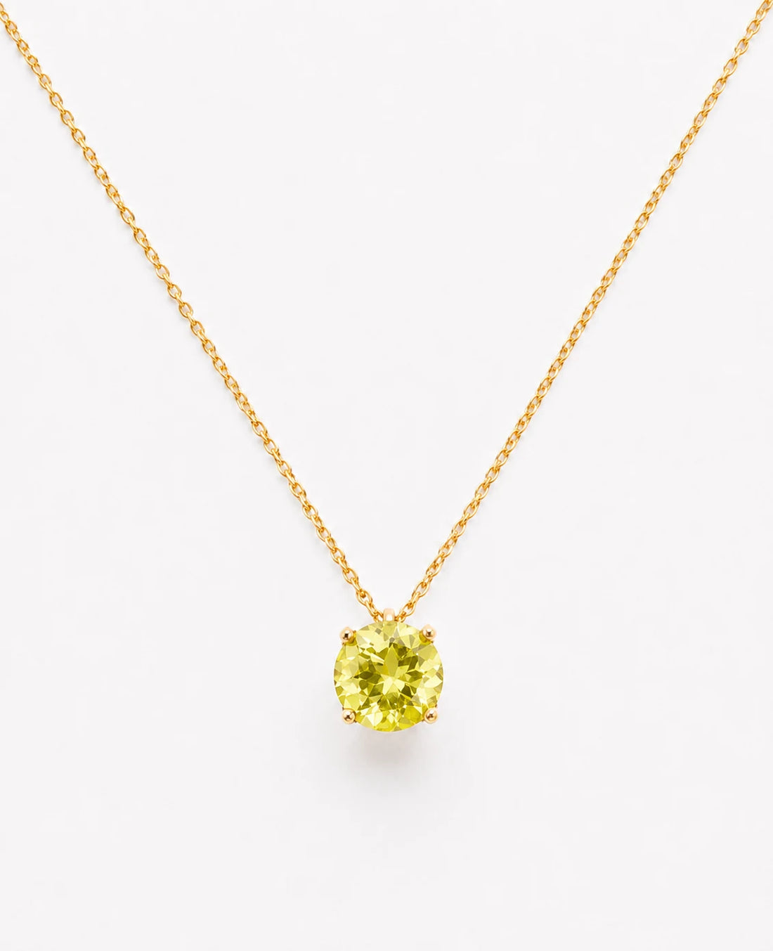 La Piedra del Alma de Noviembre Gargantilla Citrino Limón 1,85 ct Diámetro 8 mm