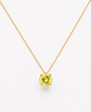 La Piedra del Alma de Noviembre Gargantilla Citrino Limón 1,85 ct Diámetro 8 mm