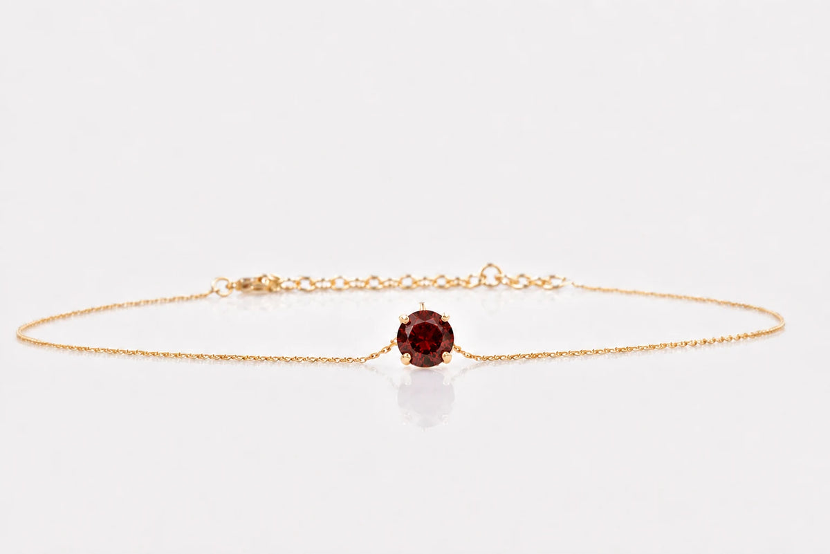 La Pietra dell’Anima di Gennaio  Choker Granato 2,24 ct Diametro 8 mm