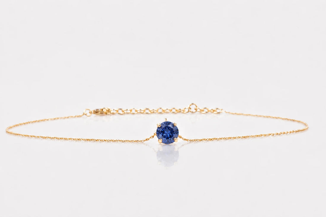 La Pietra dell’Anima di Settembre Choker  Iolite o Zaffiro d’Acqua ct 1.94 Diametro 8 mm