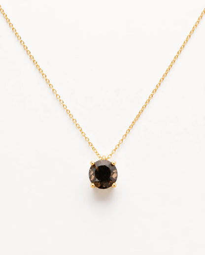 The Stone of the Soul of June Choker Smoky Quartz, 1.77 ct, Diameter 8 mm