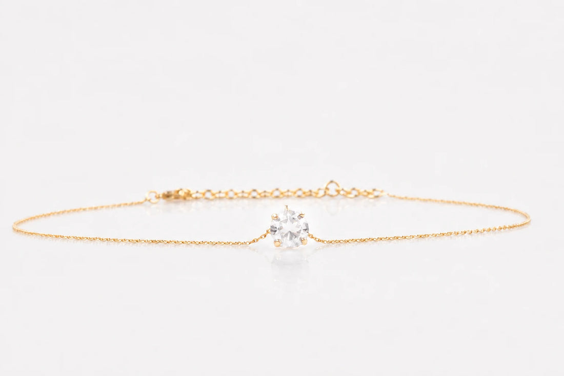 La Pietra dell’Anima di Aprile   Choker Topazio bianco ct 2,42 Diametro 8 mm