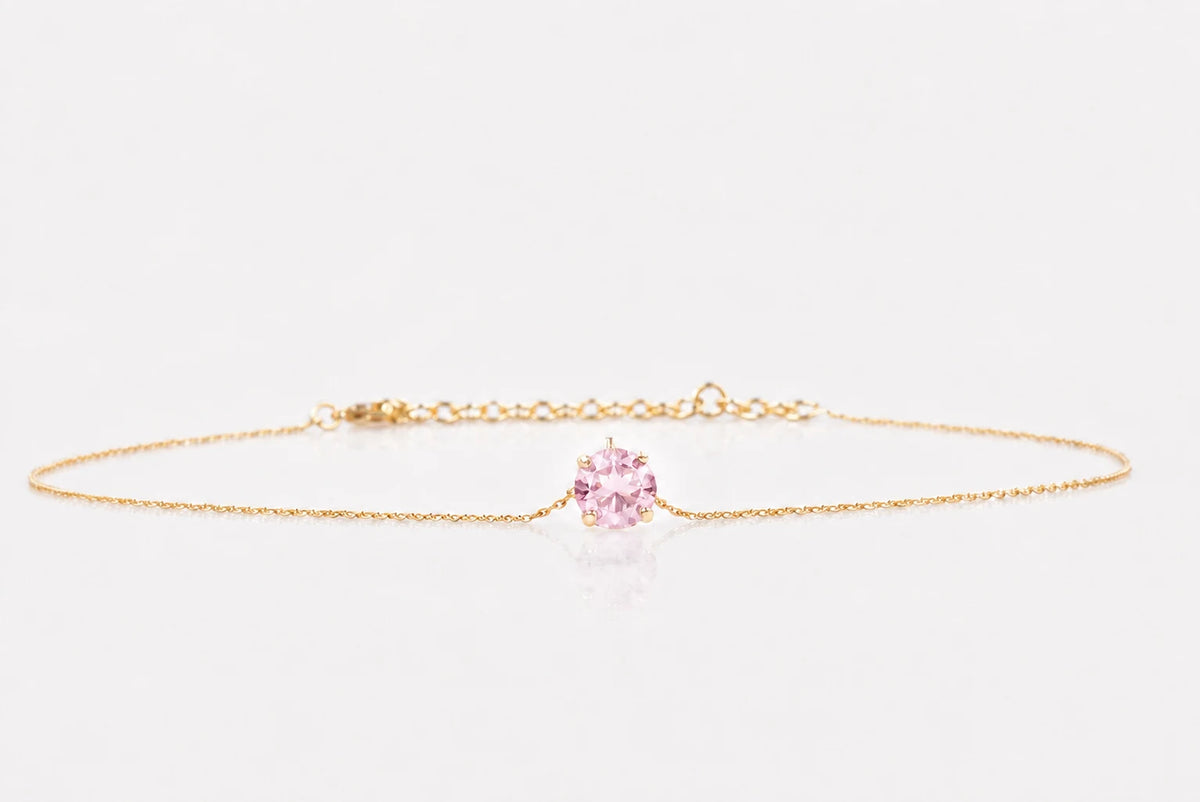 La Pietra dell’Anima di   Ottobre Choker  Topazio rosa 3.47 ct Diametro 8 mm