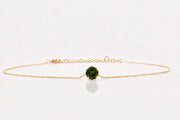 La Pietra dell’Anima di Maggio  Choker Tormalina Verde smeraldo ct 1.57 Diametro 8 mm