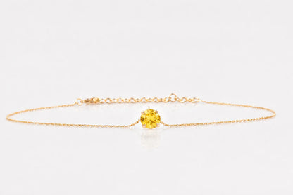 November Soulstone Choker Yellow Sapphire 1.97 ct Diameter 8 mm