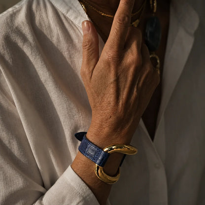 Alligator Bracelet 'Prussian Blue'