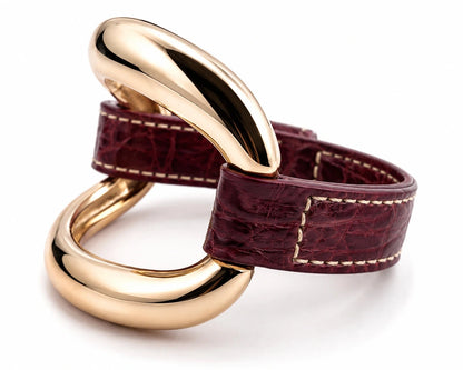 Bracciale Alligator Borgogna