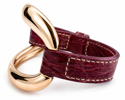 Bracciale Alligator Borgogna