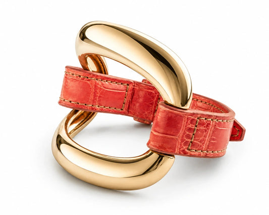 Brazalete Alligator 'Naranja Coral'