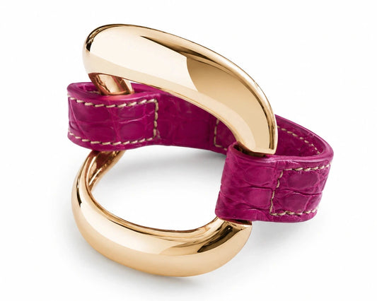 Pulsera de aligátor «Geranio»