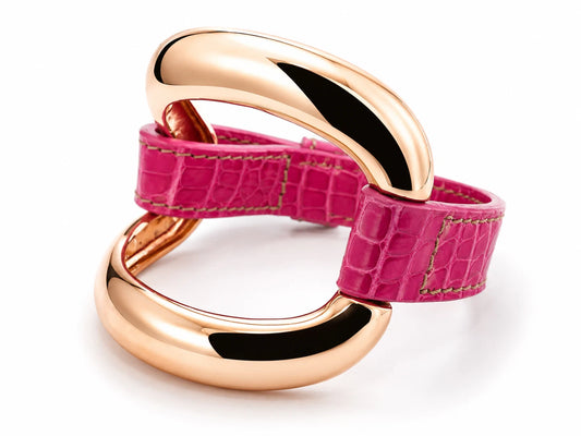 Pulsera de aligátor "Pink Valentino"