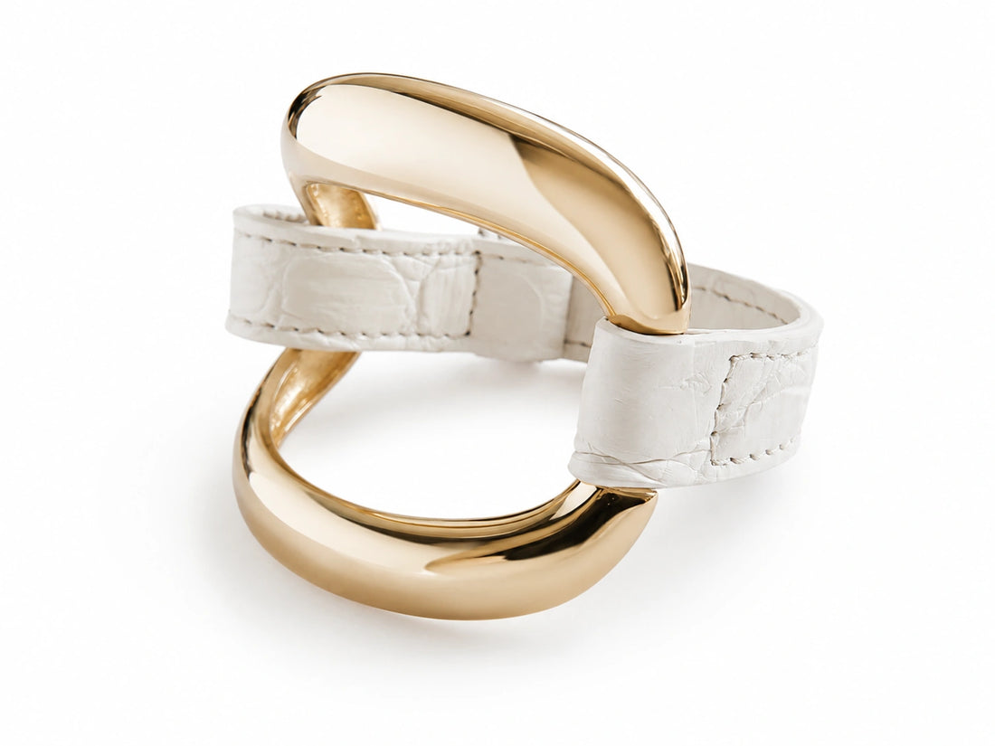 Pulsera de cocodrilo "Latte"