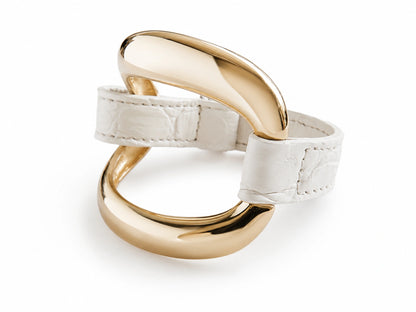 Pulsera de cocodrilo "Latte"