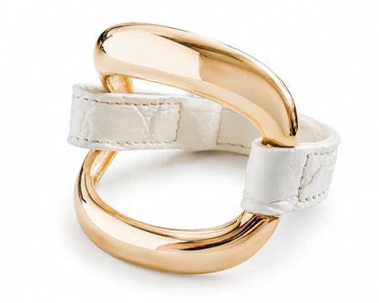 Pulsera de cocodrilo "Latte"