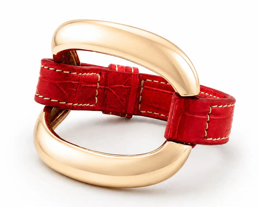 Pulsera de aligátor «Rojo lacre»