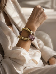 'Cyclamen' Alligator Bracelet