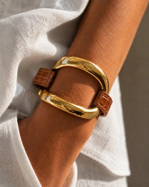 Pulsera de caimán "Natural"