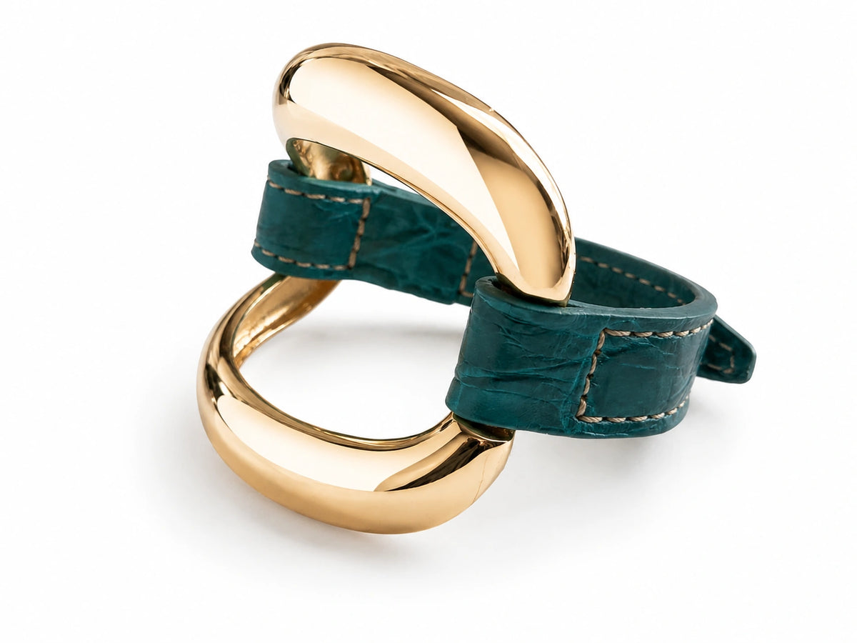 Alligator Bracelet 'Petrolio'