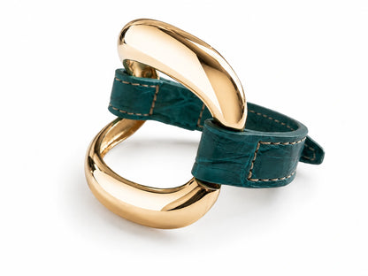 Alligator Bracelet 'Petrolio'