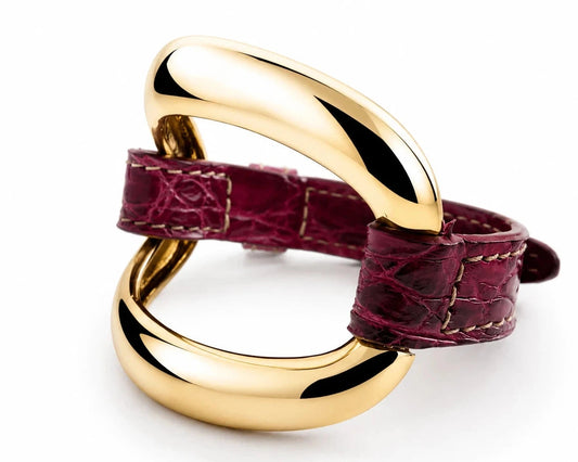 Pulsera de cocodrilo 'Frambuesa'