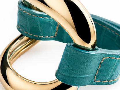 Brazalete de aligátor 'Turquesa'