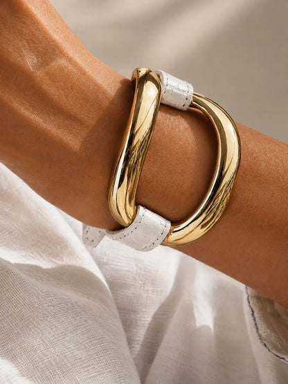 Pulsera de cocodrilo "Latte"
