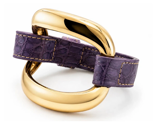 Brazalete de aligátor 'Glicina'