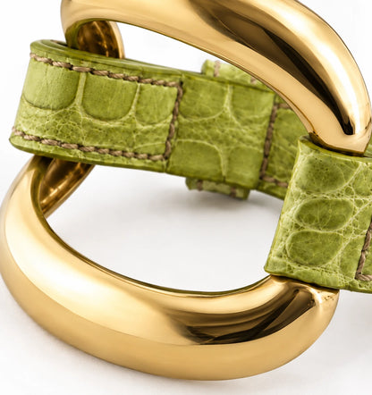Brazalete de aligátor 'Pistacho'