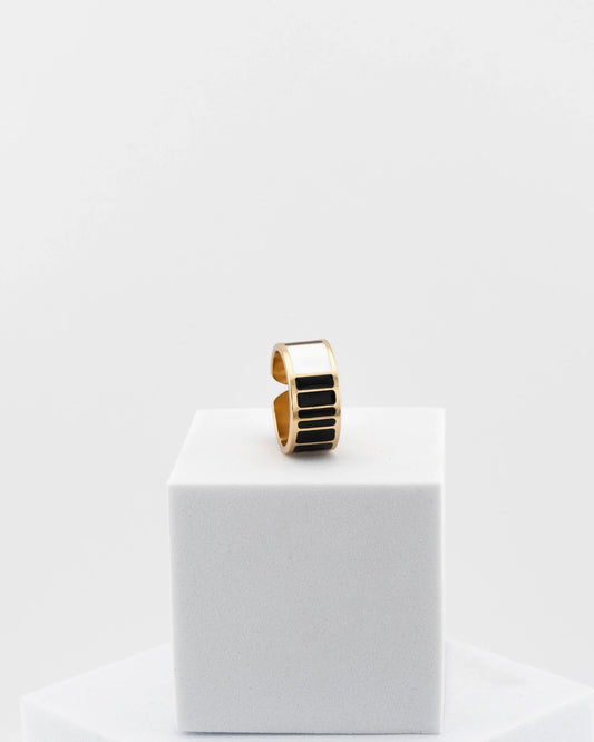 Anillo Black & White h 1 cm n.º 22