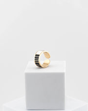 Anello Black & White h 1 cm  Barre e Righe