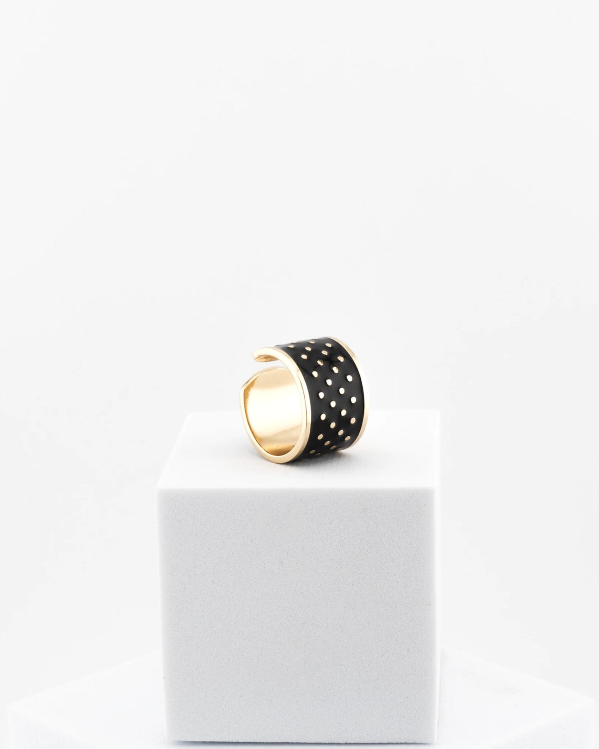 Anello Black & White h1.5 cm  Puntini