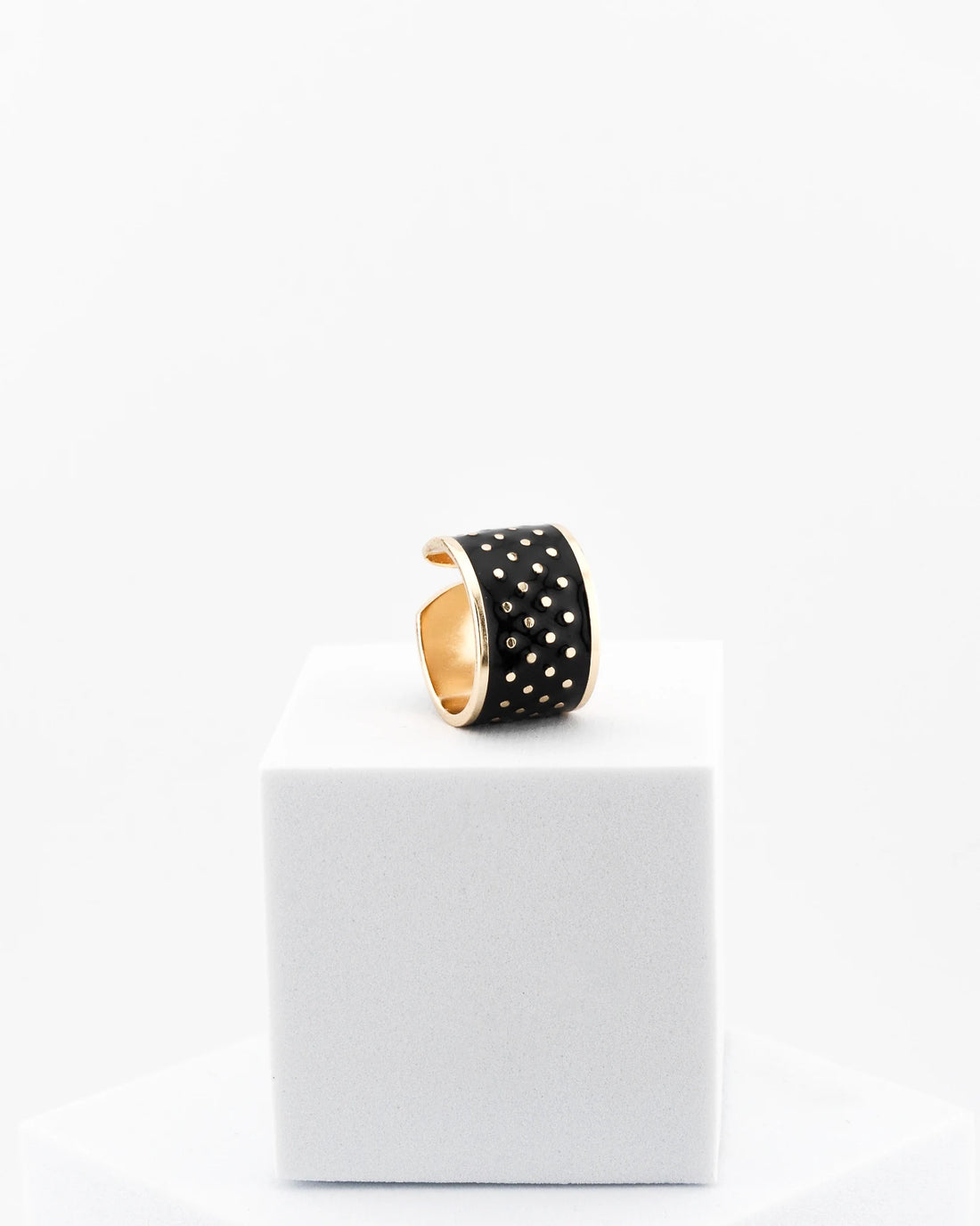 Anello Black & White h1.5 cm  Puntini