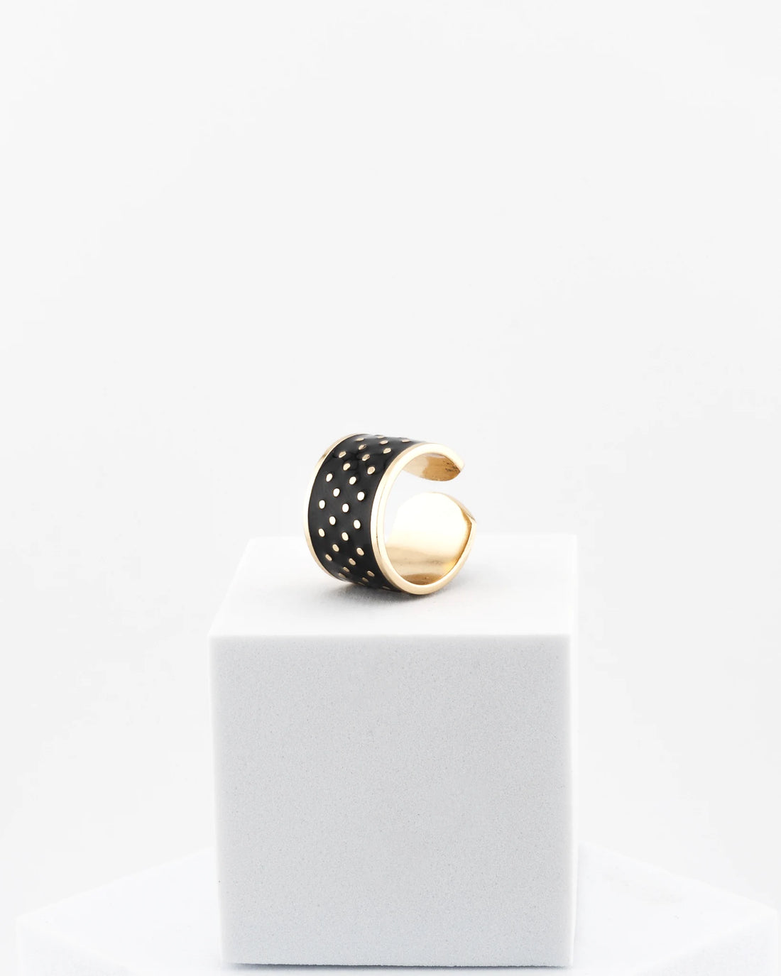 Anello Black & White h1.5 cm  Puntini