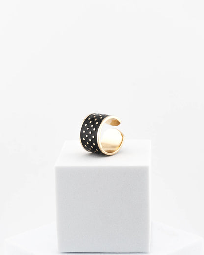 Black &amp; White Ring h1.5 cm n.6