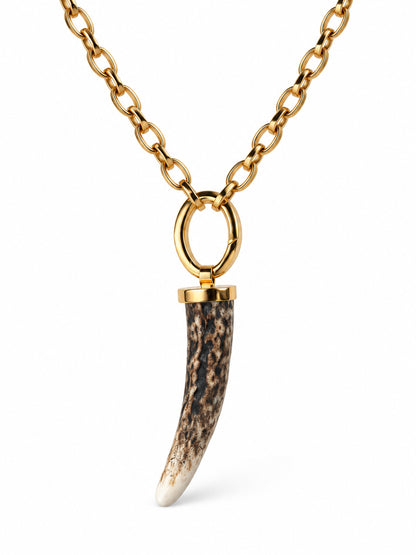 Deer antler with chain no. 4
