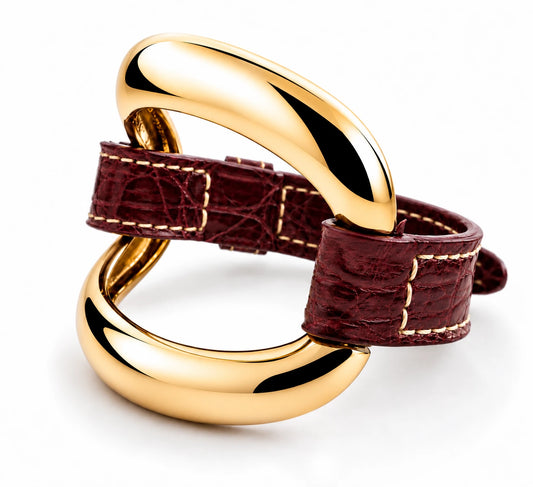 Pulsera de Aligátor Burdeos