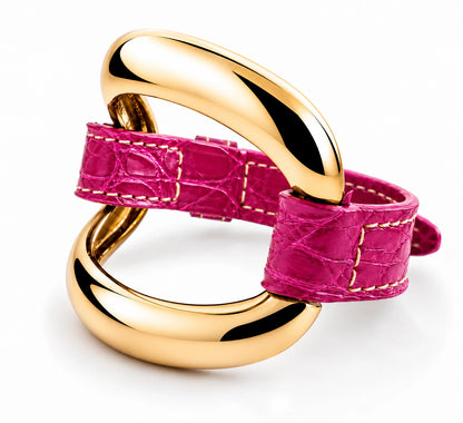 Pulsera de aligátor «Geranio»